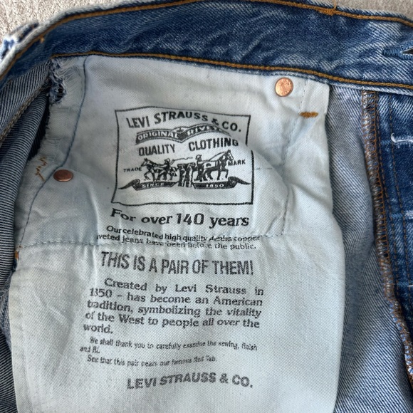 Remade Vintage Levi’s Long Denim Shorts - Picture 10 of 13